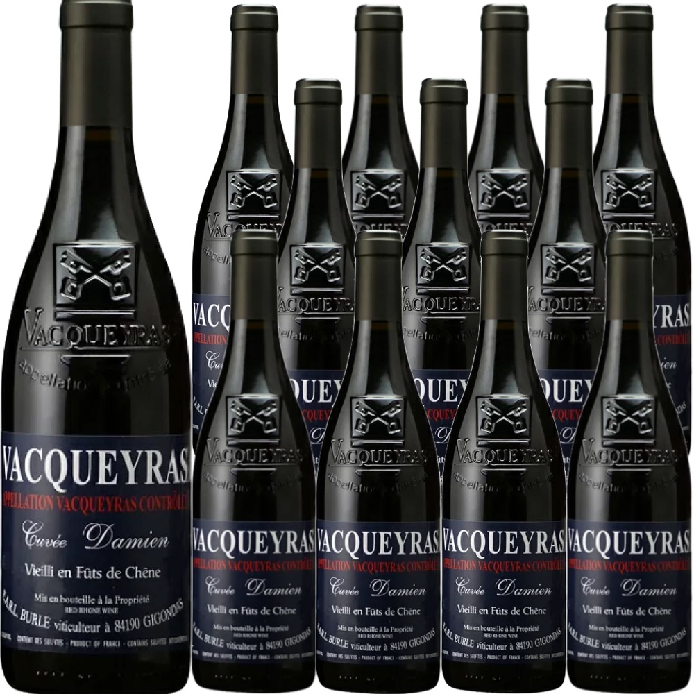 [12本セット] ヴァケラス・フュ・ド・シェーヌ・キュヴェ・ダミアン (ドメーヌ・ビュルル) / Vacqueyras Futs de Chene Cuvee Damien (Domaine Burle) / フランス / コート・デュ・ローヌ / 赤ワイン / フルボディ / 750ml