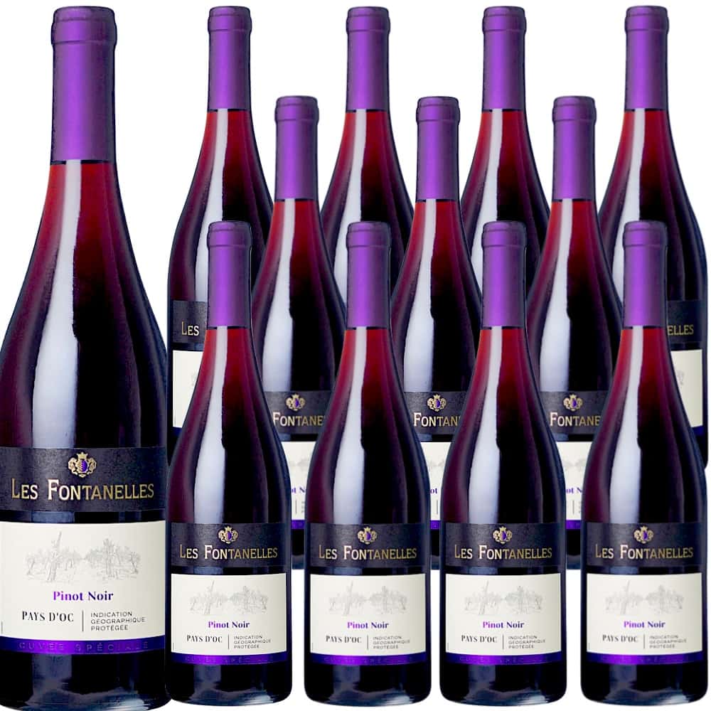 [12本セット] ペイ・ドック・ピノ・ノワール (フォンカリュ) / Pays d'Oc Pinot Noir (Foncalieu) / フランス / ラングドック・ルション / 赤ワイン / ミディアムボディ / 750ml｜Donguriano　Wine