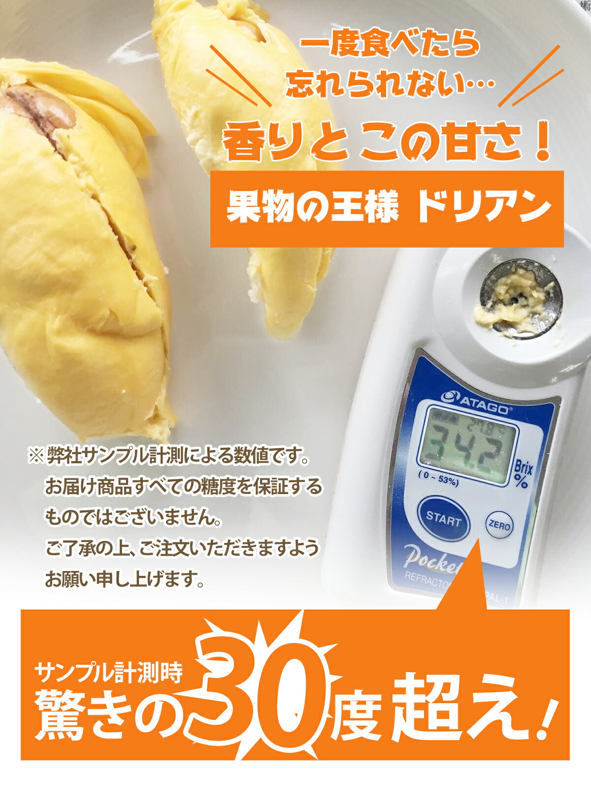 毎週輸入中 準備ができ次第出荷 ドリアン タイ産 Mサイズ 1玉 生鮮 フレッシュ 生 果物 Sermus Es