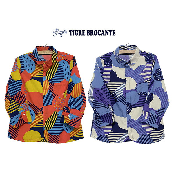 30%OFF SALE【Ladies】セール TIGRE BROCANTE ティグルブロカンテ ビッグフラワーブロードエスプリ七分袖シャツ