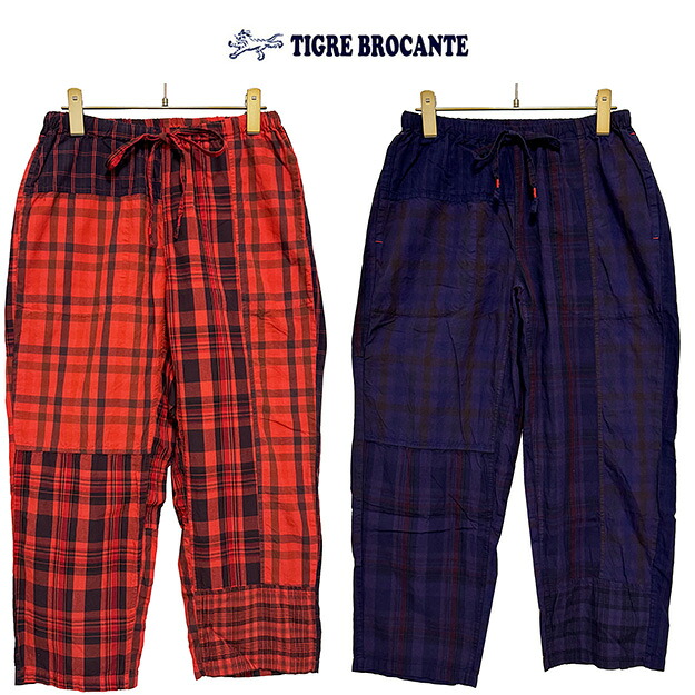 本品はポイント+2倍です!TIGRE BROCANTEティグルブロカンテマドラスチェックMIXタゴサクパンツ|DONNA