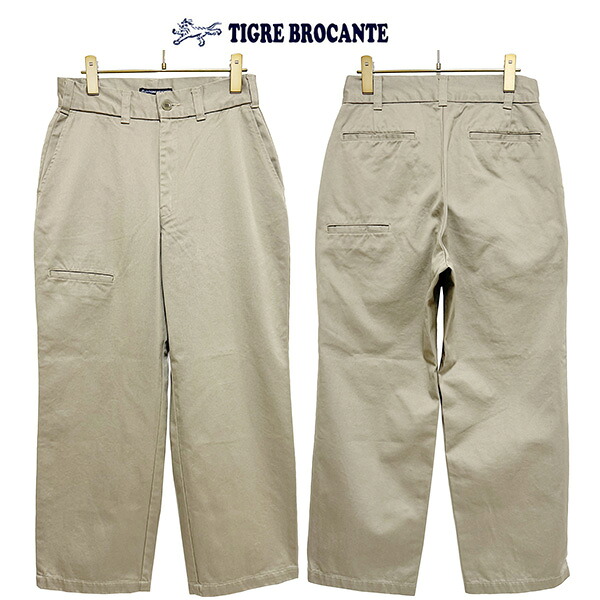 本品はポイント＋2倍です！ TIGRE BROCANTE ティグルブロカンテ 9ozコーマチノオイラーズパンツ カラー：ベージュ