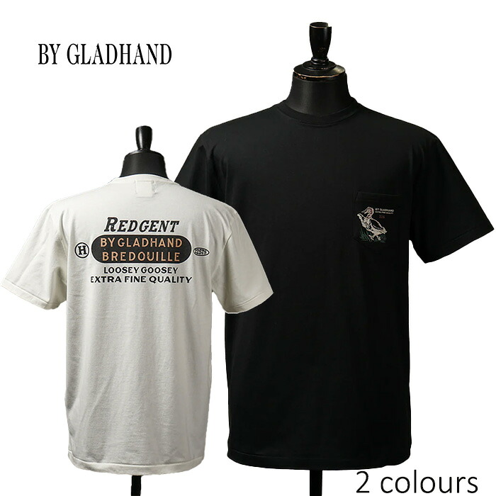本品はポイント＋１倍です！ BY GLADHAND (バイグラッドハンド) RED GENT - S/S T-SHIRTS ヴィンテージラバープリントクルーネック半袖Ｔシャツ