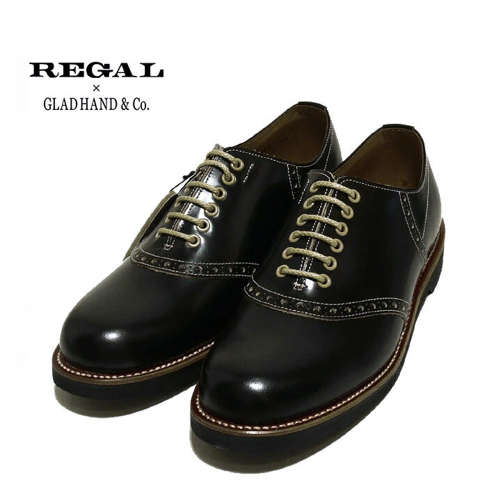 r*様 gladhand×REGAL サドルシューズ　黒/黒　25.0 GLAD HAND グラッドハンド × REGAL リーガル SADDLE SHOES