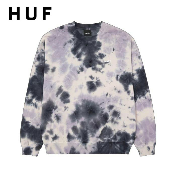 本品はポイント＋４倍です！ HUF(ハフ) TIE DYE 89 LOGO CREWNECK SWEATSHIRT タイダイクルーネックスウェットシャツ(トレーナー) COLOUR:NAVY 【日本代理店正規品】