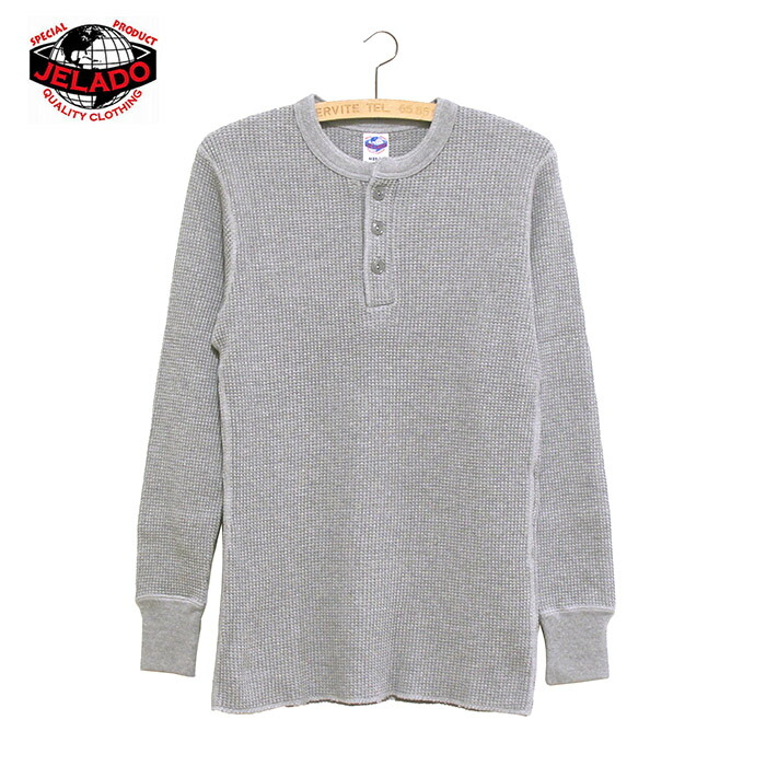 JELADO（ジェラード）Mega Thermal Henly Neck【AB94236S】メガサーマル ヘンリーネックTシャツCOLOUR:SALT\u0026PEPPER【正規取扱品】