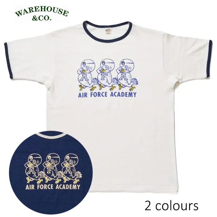 WAREHOUSE \u0026 CO.（御召しもの住み家）Lot 4059 リンガーT AFA グラフィック刷り上げる半袖リンガー半袖Ｔシャツ  【定め事取りまわし品】