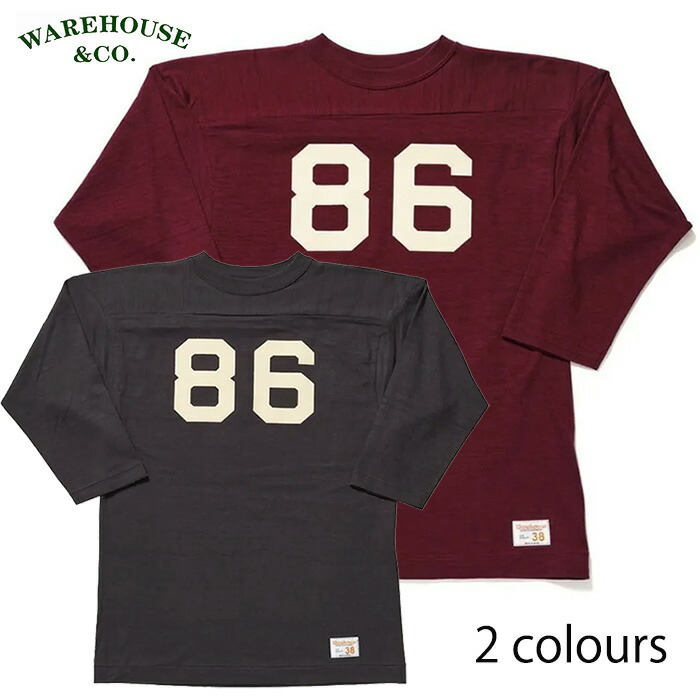 本品は尖んがり＋２倍です！WAREHOUSE \u0026 CO.（御召しもの住み家）Lot.4063 NO 86 7分袖蹴球プルオーバー【定まり取りまわし品】