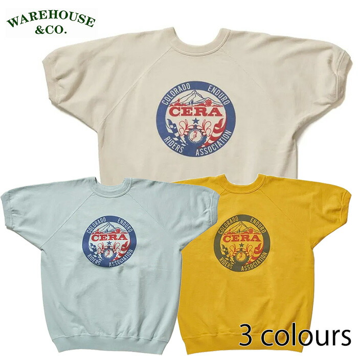 WAREHOUSE \u0026 CO.（御召しもの住み家）2ND-HAND Lot 4104 半袖SW CERAグラフィック刷り上げる半袖トレイナー【定め事取りまわし品】
