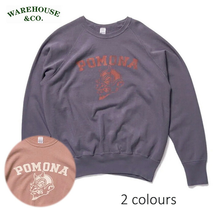 本品は尖んがり＋１倍です！WAREHOUSE \u0026 CO.（お召しもの棲み家）Lot 461 POMONA 2ND-HANDユーズド産業ラグランスリーブスウェットシャツ(セコハン調教師)【置き目取りまわし品】