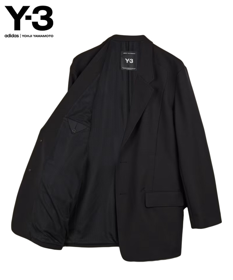 Y-3 テーラードジャケット ブラック Y-3（ワイスリー）の「CR NYL BLAZER（テーラードジャケット