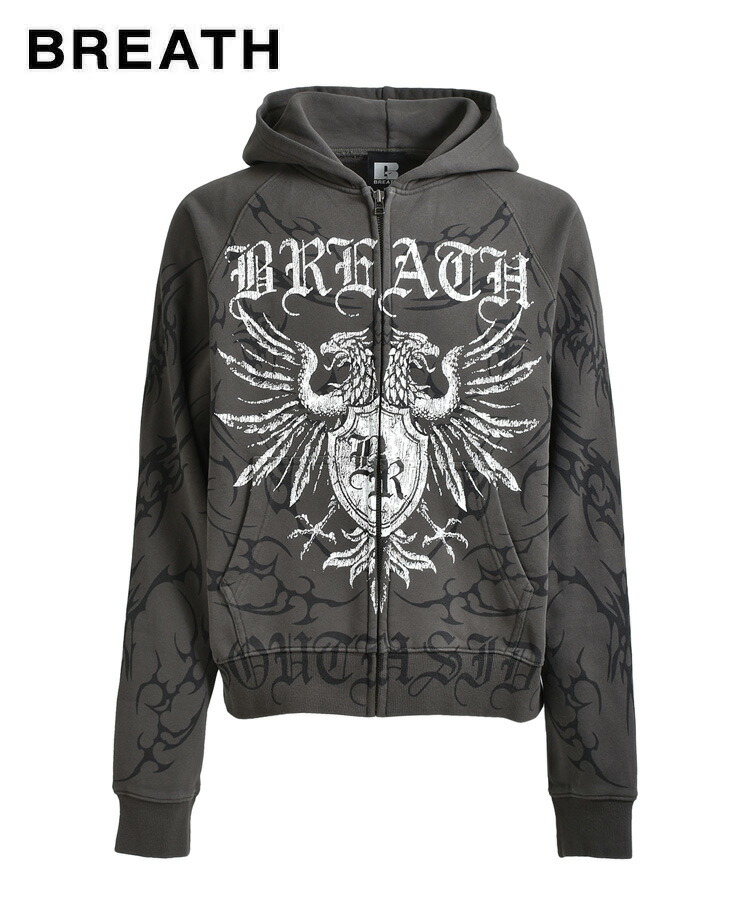 楽天市場】BREATH ブレス フーディー パーカー フルジップ トップス