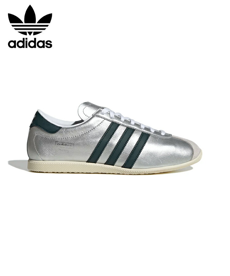 アディダス adidas レディース スニーカー PARIS W シルバーメタリック IH9223 ONJ82 シューズ ローカット 新作 国内正規品 2026SS ロゴ 靴 くつ ユニセックス