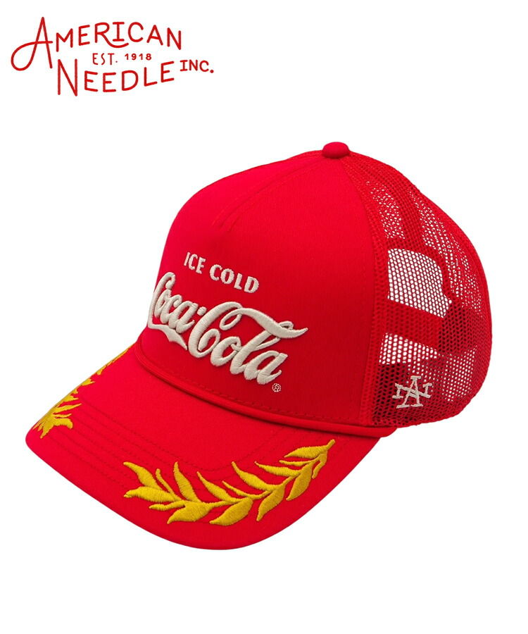 AMERICAN NEEDLE アメリカンニードル キャップ The General レッド SMU762A 2569 CocaCola Coke コカコーラ ベースボールキャップ メンズ レディース ユニセックス ブランド サイズ 調整 アジャスター カーブドバイザー