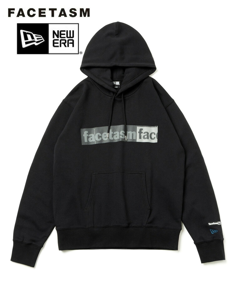 FACETASM ファセッタズム パーカー メンズ FACETASM&times;NEW ERA LOGO HOODIE ニューエラ NEWERA ブラック MYK-SW-05 トップス フーディー スウェット コラボ ロゴ スウェット オーバーサイズ ユニセックス レディース｜DONOBAN（ドノバン）
