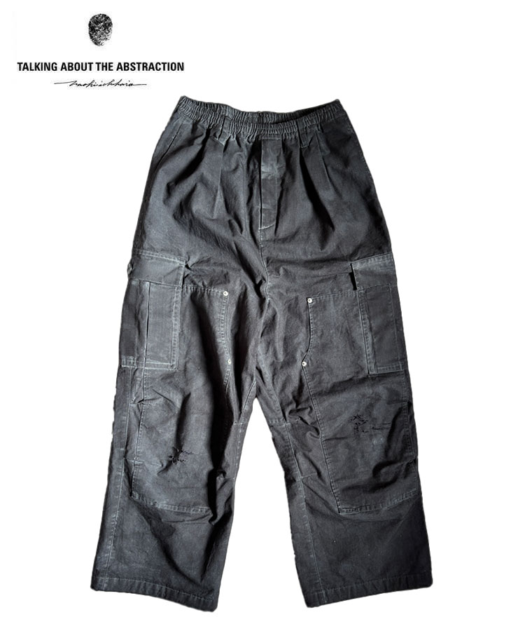 TALKING ABOUT THE ABSTRACTION トーキング だらし無い ジ アブストラクション メンズ ズボン下 MILLITARY PT ミリタリーズボン下 黒いこと 26SS-PT-005 ボトムス ロングズボン下 カーゴパンツ 綿 綿織物 ヴィンテージ レディース ユニ一発やる