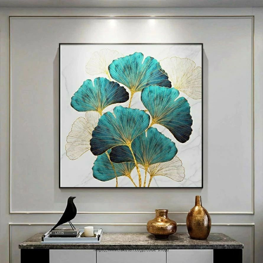 人気40&times;40cm ナチュラルライン アートパネル 絵 おしゃれ 正方形 現代絵画 インテリアアート プレゼント 植物 インテリア 壁掛｜どんすず