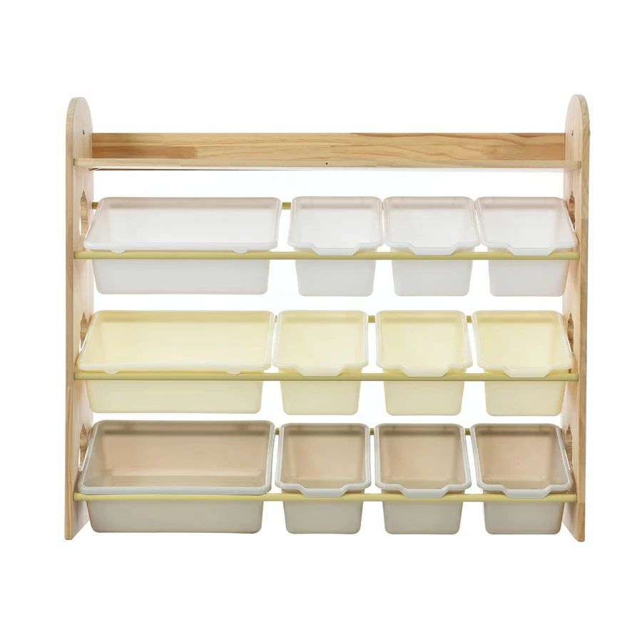 【新商品】おもちゃ収納ラック ラージサイズ 幅103cm 子ども用家具 木製 収納ケース｜どんすず 11,841円