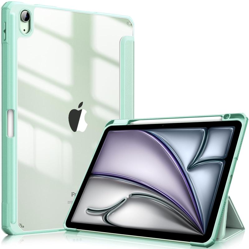 Fintie iPad Air 11インチ ケース M3 (2025 第7世代) / M2 (2024 第6世代) / Air 5/4 ケース 2022/2020 10.9 インチ 透明バックカバー Apple Pencil 収納可能 ワイヤレス充電対応画像