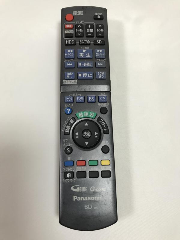 Panasonic ブルーレイディスクレコーダー用リモコン N2QAYB000472