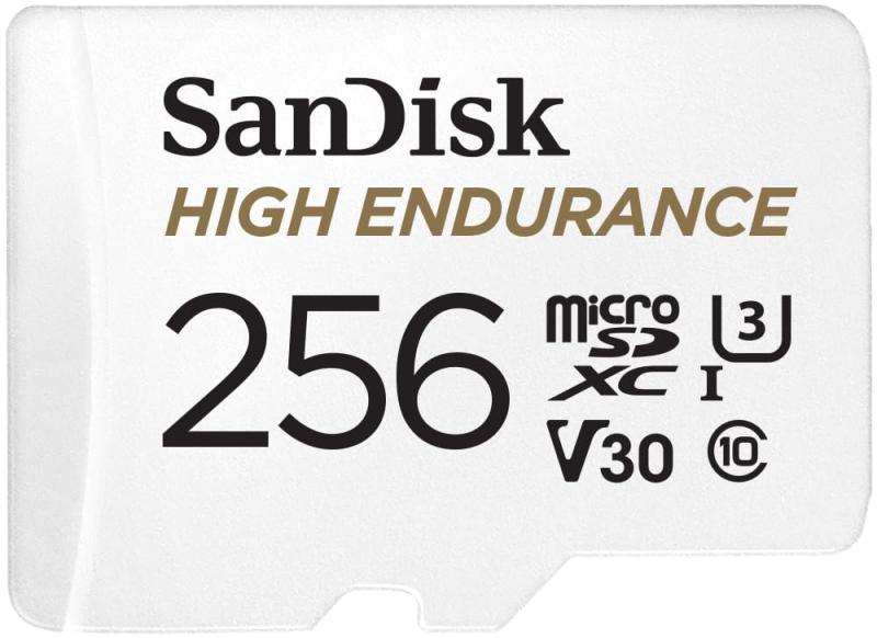 SanDisk MicroSDXC 256GB SDSQQNR-256G Heavy Duty Dash Cam Action Camera Compatible with SanDisk