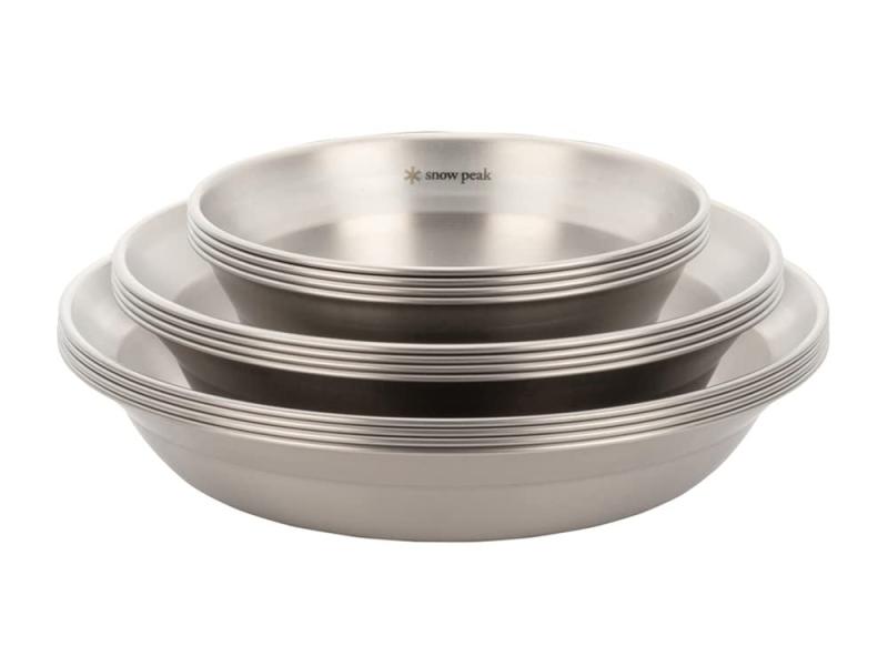 スノーピーク(snow peak) テーブルウェアーセット L 身寄り TW-021F 食器 一覧表お召しもの ［4人分］軽さ ステンレス鋼 難民キャンプ アウトドア