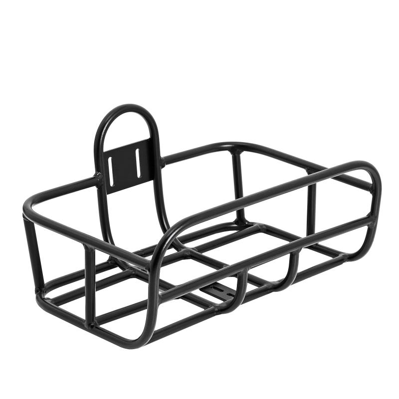 キャプテンスタッグ(CAPTAIN STAG) 前カゴ フロントバスケット パイプバスケット 前用 アルミ製 軽量 マットブラック Y-7306 外寸最大値/幅400×奥行295×高さ205mm