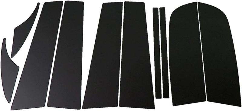 カローラルミオン 150系 超鏡面ブラックメッキピラーパネルカバー 10PC バイザー無し用 【 PIL－BLA－167 】