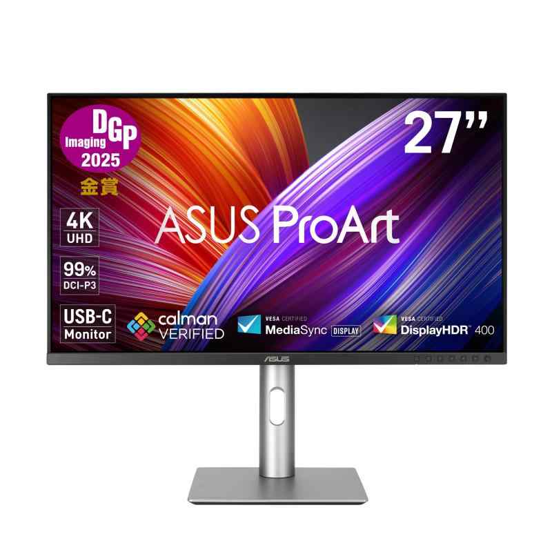 ASUS 4K 管する ProArt PA279CRV-J / 27in / 【DGPイメージングアワード2025 金賞】 / IPS/HDMI/DisplayPort/USB Type-C(96W給電) / 99% DCI-P3 / 99% Ado