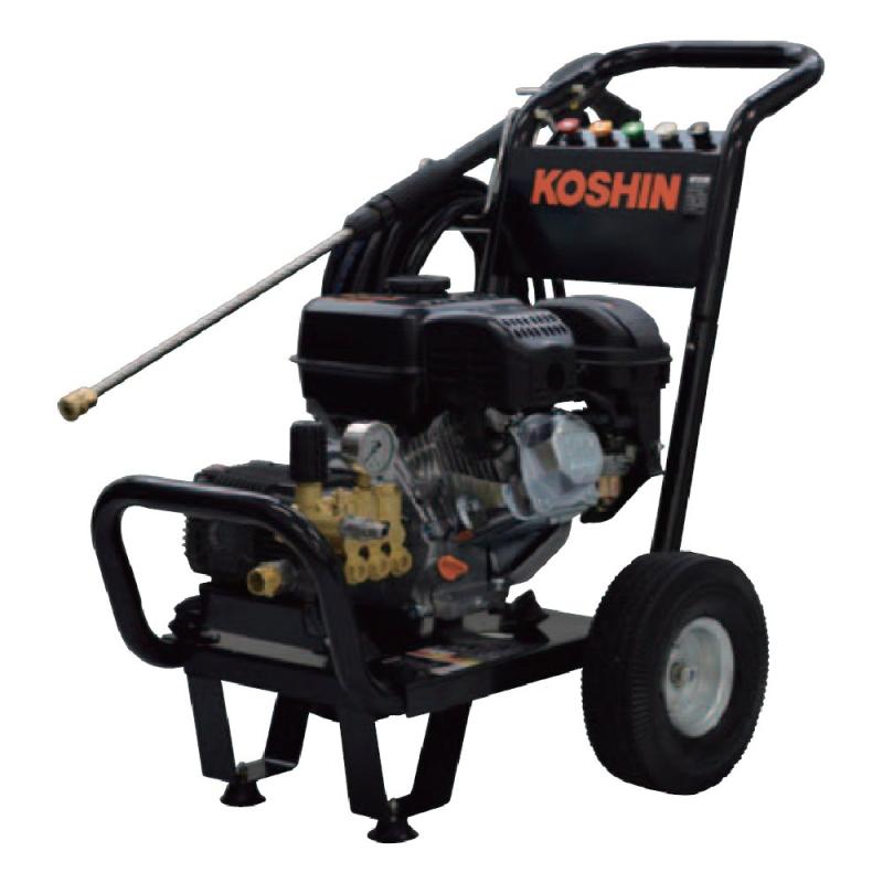 工進(KOSHIN) 発動機式 高圧 洗い濯ぎ機 15MPa 拷問台付印字機 JCE-1510UK 自吸 瀬戸直結 農機具 豪然たる 洗い濯ぎ もみ殻削り 黒いこと