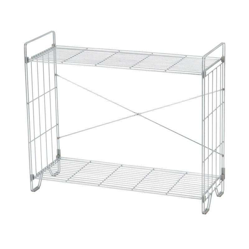 楽天市場】無印良品 中でも外でも使えるワイヤーラック折りたたみ式3段