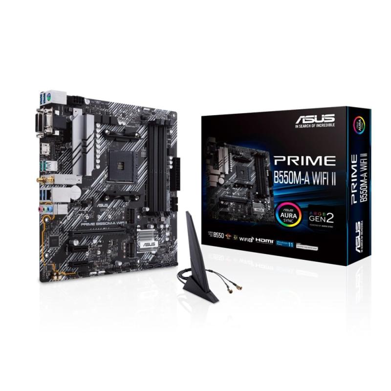 ASUS PRIME B550M-A WIFI II AMD Ryzen 5000シリーズ AM4 対応 B550 搭載 mATX マザーボード/品