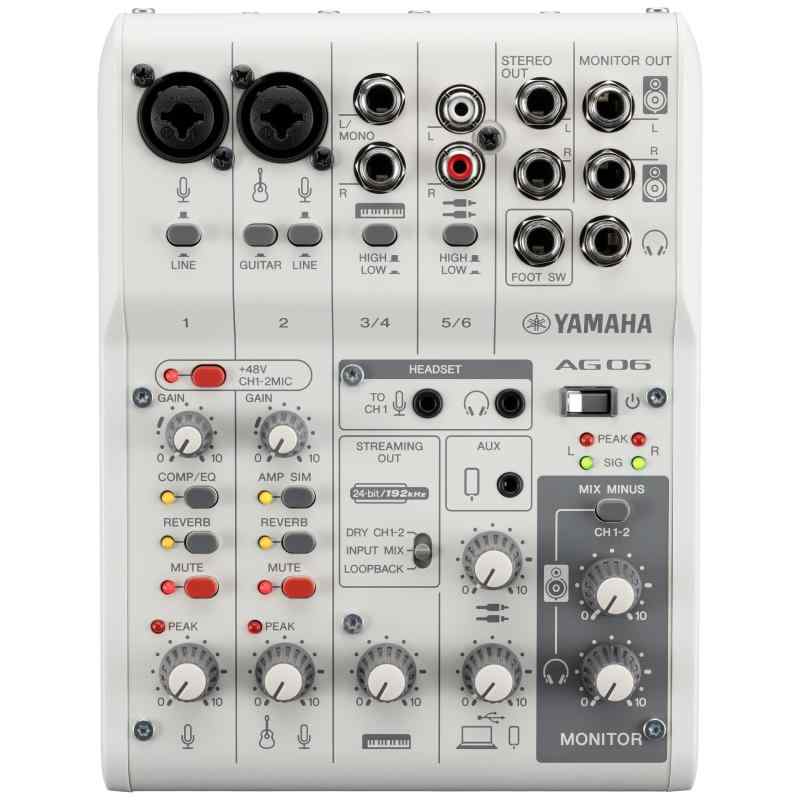 ヤマハ(YAMAHA) ライブストリーミングミキサー 6チャンネル ホワイト AG06MK2 W 20,475円