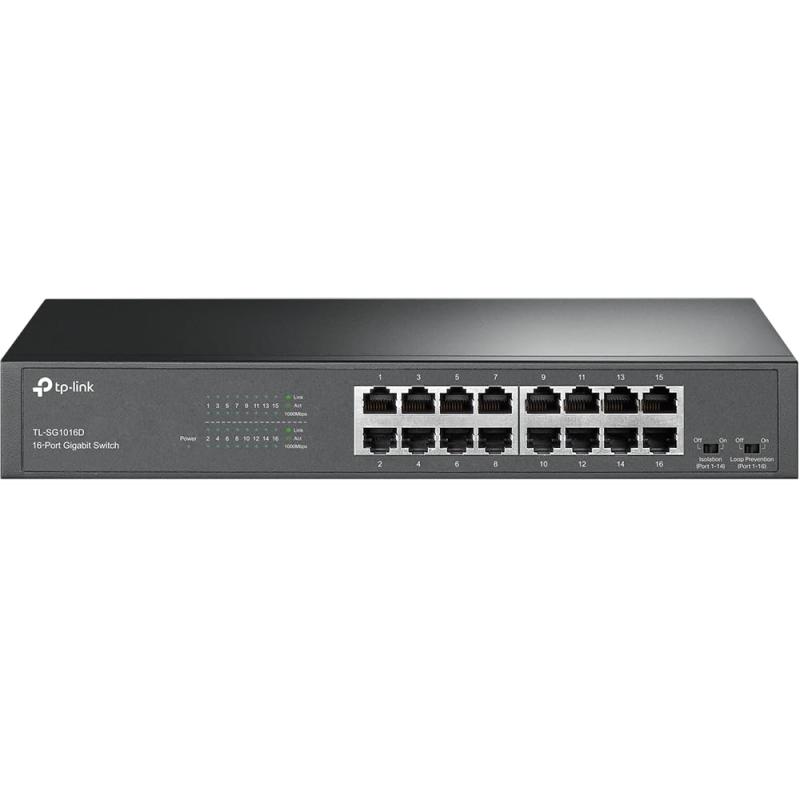 TP-Link 16ポート スイッチングハブ MDI/MDIX 1000Mbps ポート搭載 ループ防止 省エネ プラグ&プレイ TL-SG1016D