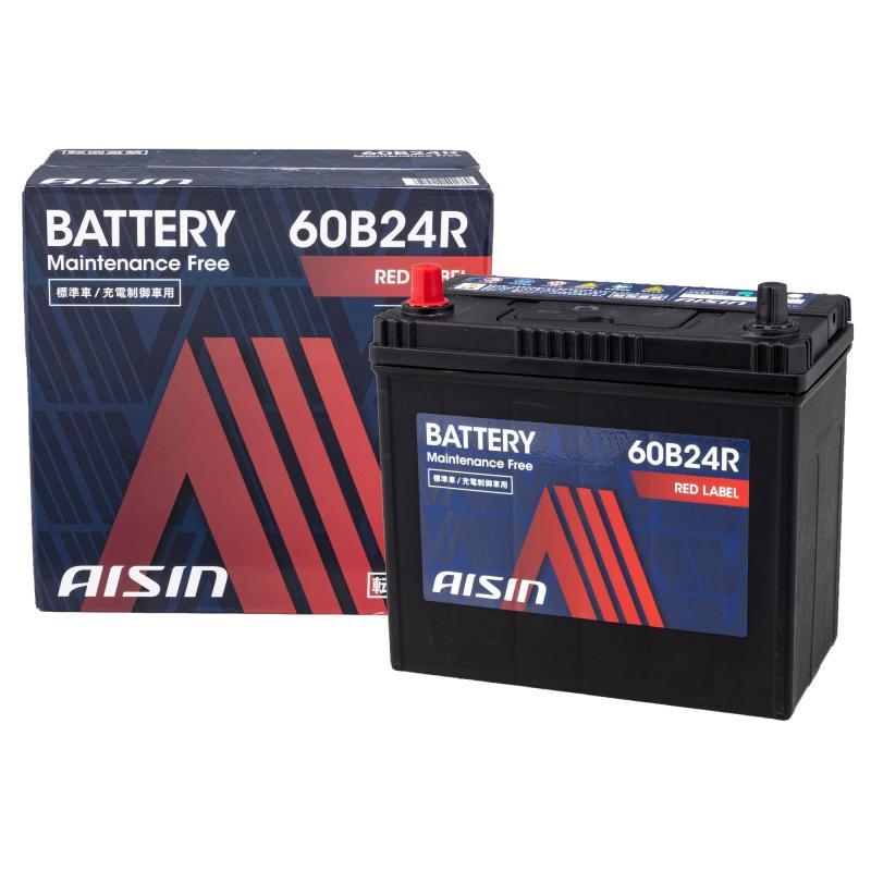 アイシン(AISIN) 車用 バッテリー 60B24R (55B24R 46B24R) 標準車/充電制御車対応 RED LABEL BTRAZ-9060B24R