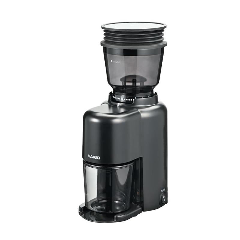 HARIO(ハリオ) V60 電動 コーヒーグラインダーコンパクトN 珈琲粉砕機 39度合い調節する コニカル式 ステンレス鋼臼 黒いこと EVCN-8-B