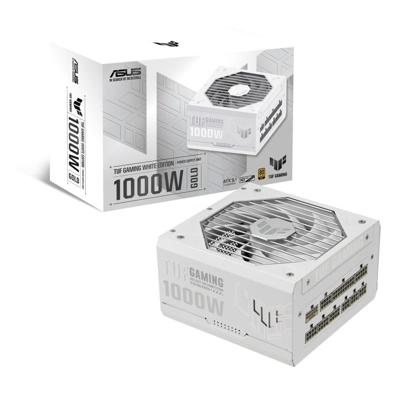ASUS pcワット数社会的単位 80 Plus Gold 1000W ATX TUF-GAMING-1000G-WHITE PCIE5.0 フルモジュラー 品