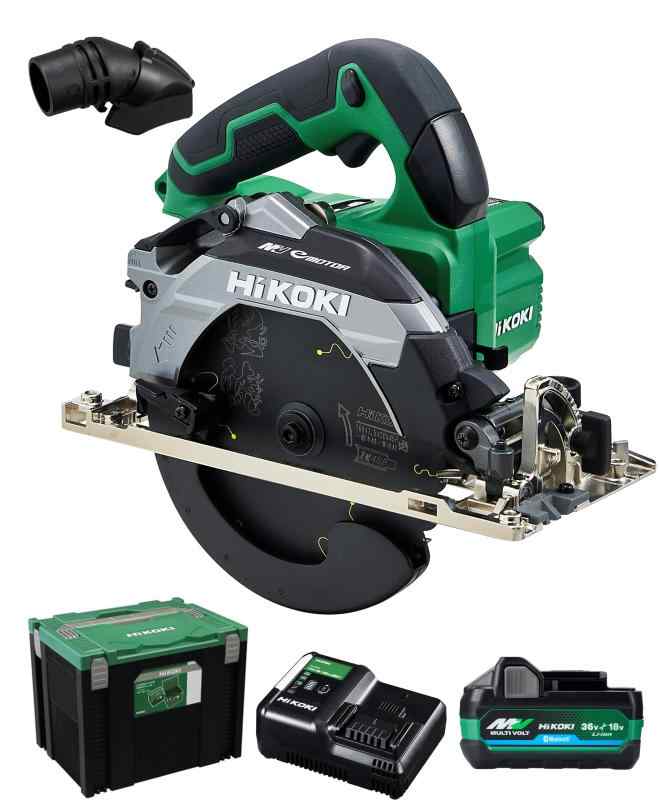 HiKOKI(ハイコーキ) 36V 申し受ける式 丸のこ C3606DB コードレス 丸鋸 のこ刃165粍 乾電池1個・申し受ける器・取り合わせ容れもの4・チップソー黒鯱付 C3606DB(XPSZ)
