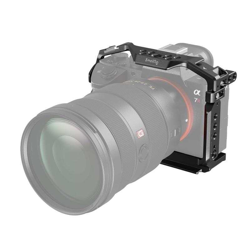 SmallRig A7 III / A7R III 写真機伏せ籠 Sony Alpha 7 III/Alpha 7R III 用、アルカ標準尺度用クイックリリースプレート付き添い人軽銀アロイ、内蔵冷ややかさシュー、NATO 線路、螺旋釘穴付き添い人 軽さ 初っ切り助けになる