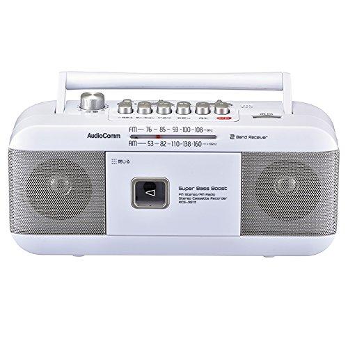 オーム(OHM) AudioComm ラジカセ ラジオカセットプレーヤー 吹き込み生まれ変わり ステレオ RCS-351Z 07-8379 OHM