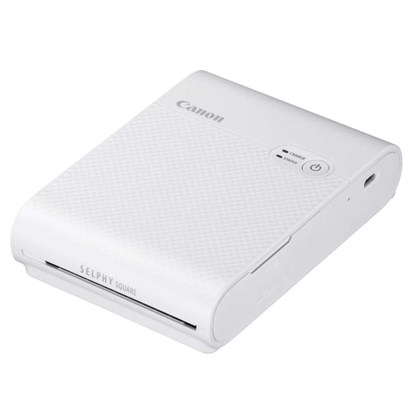 Canon かっこ良い電話機用印刷機 SELPHY SQUARE QX10 白いこと(高耐久/判子紙/パウダーコンパクト)
