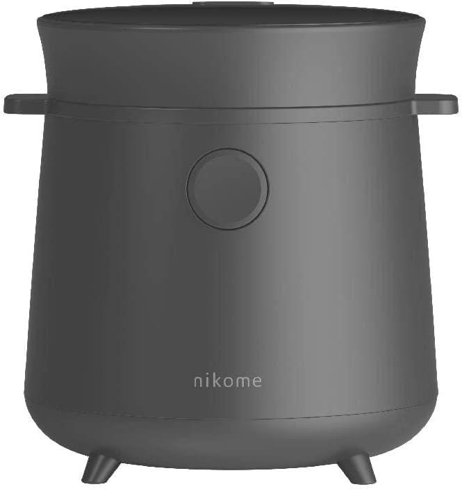 nikome 炊飯器 一人暮らし 2合 小型 パウダーコンパクト 多役立つこと 炊飯ジャー マルチライスクッカー VT-MRC (濃灰色薄墨色)