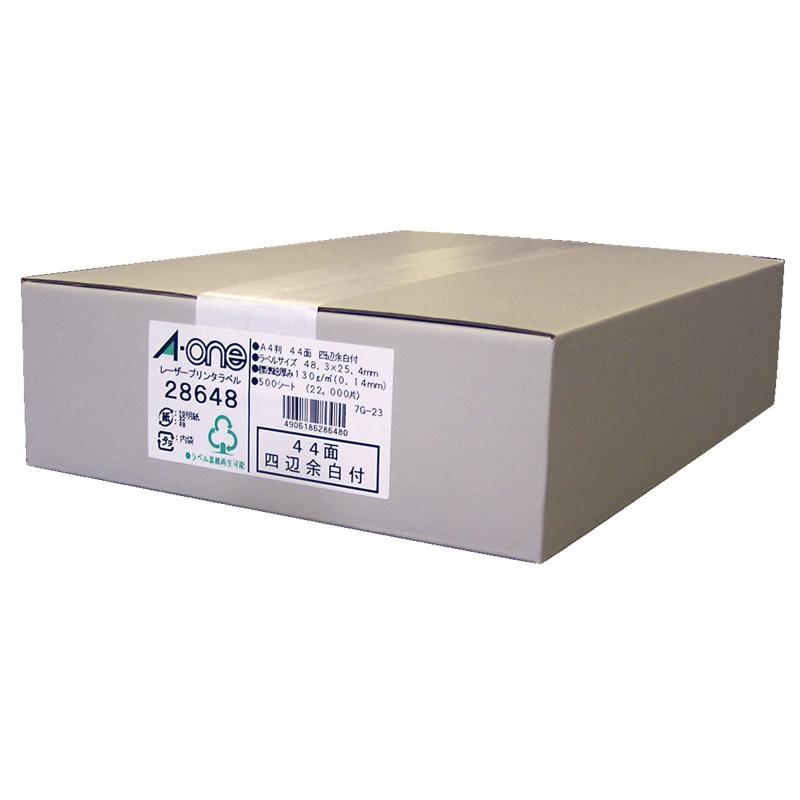 エーワン ラベルシール レーザー A4 44面 500シート 28648｜DONZ STORE