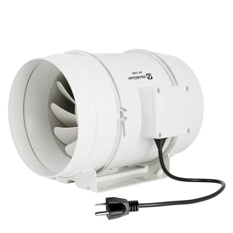 Hon\u0026amp;Guan 導管気違い 200粍 豪然たる 省エネ 静音  導管用換気ファン ペンキ塗りボックス用 家焼肉 真っただなか滑りだし 丸形手合い 実業用換気ファン (HF-200P/φ200粍)
