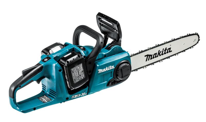 マキタ 申し受ける式チェンソー ガイドバー350粍 青 18V+18V 6Ahバッテリ2本・申し受ける器付 MUC353DPG2