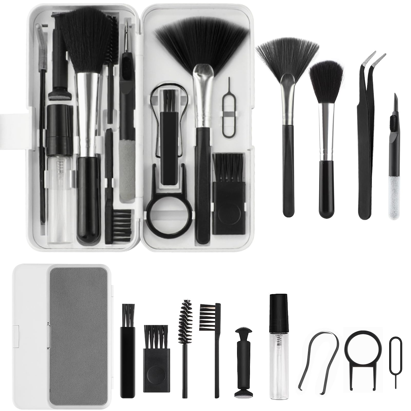Simpeak 18 in 1 多機能クリーニングキット キーボード、パソコン、ワイヤレスイヤホン、スマホ、カメラ用の掃除道具