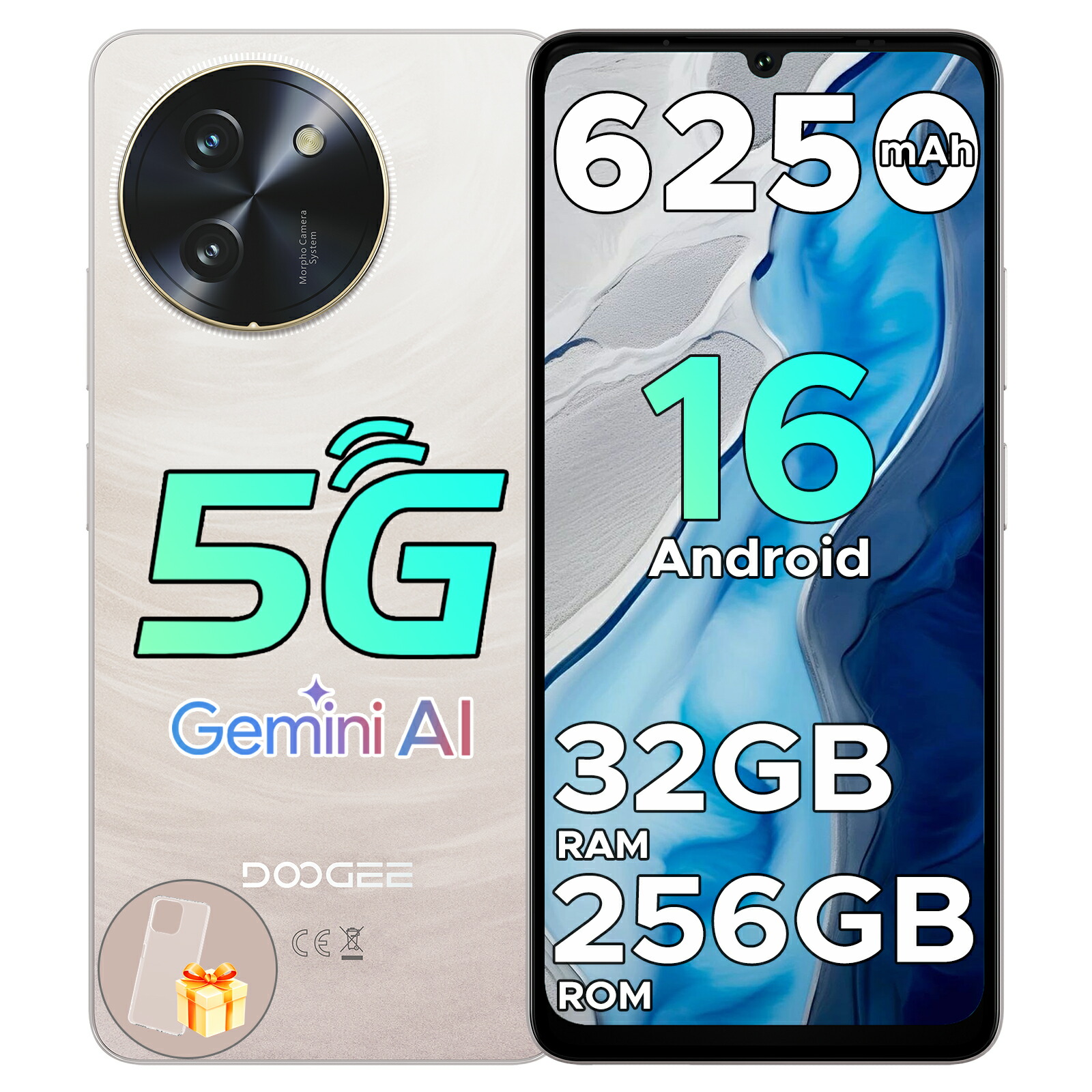 【SS制限事項 50%オフで22900円】 5G スマホ DOOGEE NOTE59PRO SIM無償性 Android16 かっこ良い電話機 本体 GeminiAI アンドロイドスマホ 32GB ランダムアクセス記憶装置+256GB ロム 8中核グループ 6.75in 6250mAh 顔 指紋 公証 GPS+GMS+Widevine L1+16MP写真機 docomo au SoftBank  Mobile 入れもの付き添い人