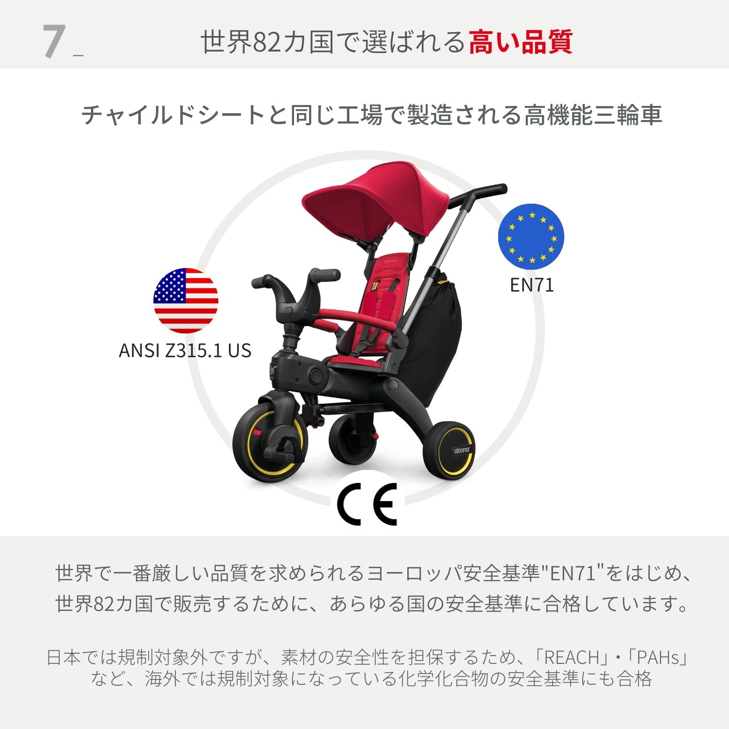 リキトライク 手押し棒つき 折りたたみ三輪車 10ヶ月〜3歳 セカンド