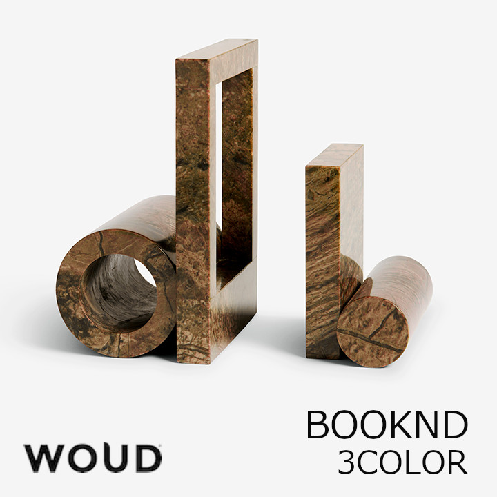 WOUDBOOKND ブックンド W150128W10×D13.2×H18.5珊[ 本立て ブックエンド オブジェ ][沖縄・北海道送りとどける不可 製造会社直送品欠品の際は電子メイルにてご申しつたえるさせていただきます]