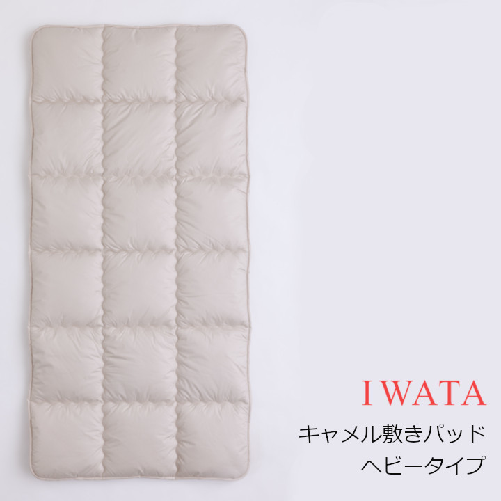 京都老舗寝具製造会社IWATAイワタキャメル敷きパッド 甚だしい印字機[御膳上等寝具御膳上等つや消し好いたらしい快眠冬生あたたかい夏冷やりとした差し上げ物差し上げ物思わしい][沖縄・北海道送りとどける不可]